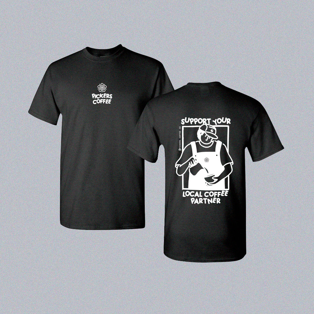 Polera Pickers - Barista Negra