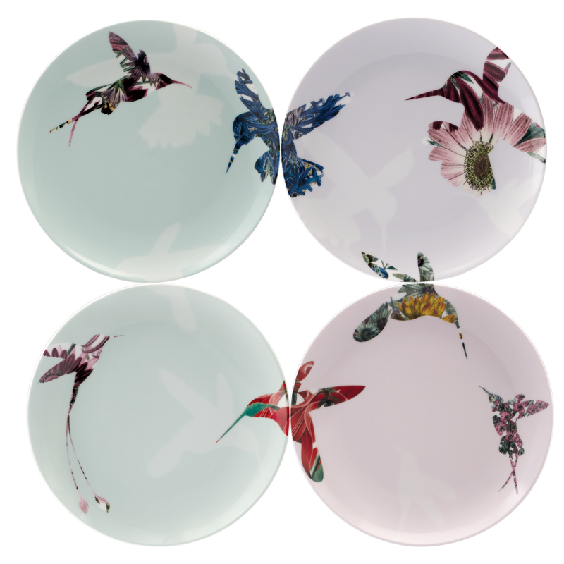Flutter - Set of 4 Assorted 21cm Salad Plates (Assorted)
