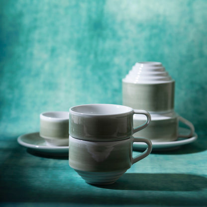 Taza Cappuccino DECO (220ml) y Plato (14cm)