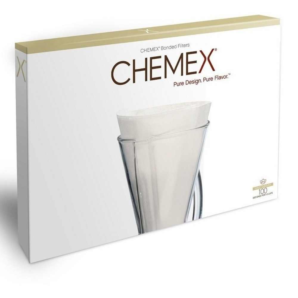 Filtros CHEMEX 3 tazas - 100 unidades blanqueados
