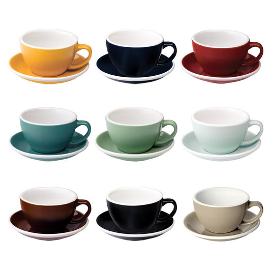 Set de 6 x EGG 150ml Flat White - Taza y Platillo