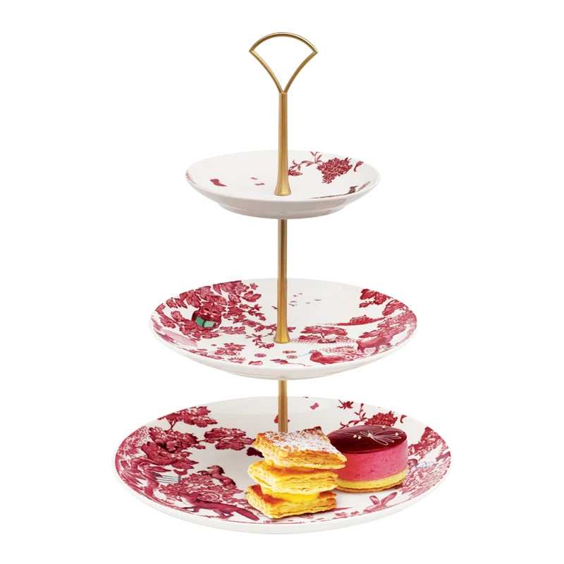 A CURIOUS TOILE 3-Tier Cake Stand (Red)
